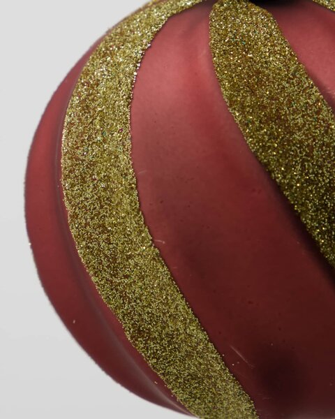 Skleněné ozdoby Swirl Rouge – set 4 ks