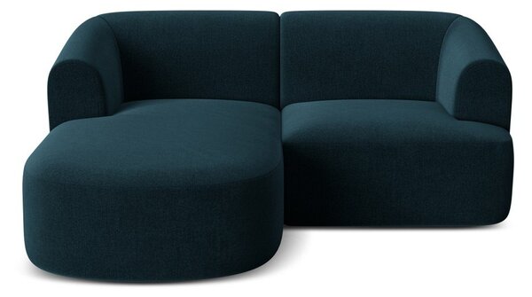 Sametová rohová pohovka v petrolejové barvě (levý roh/s lenoškou) Campi – Cosmopolitan Design