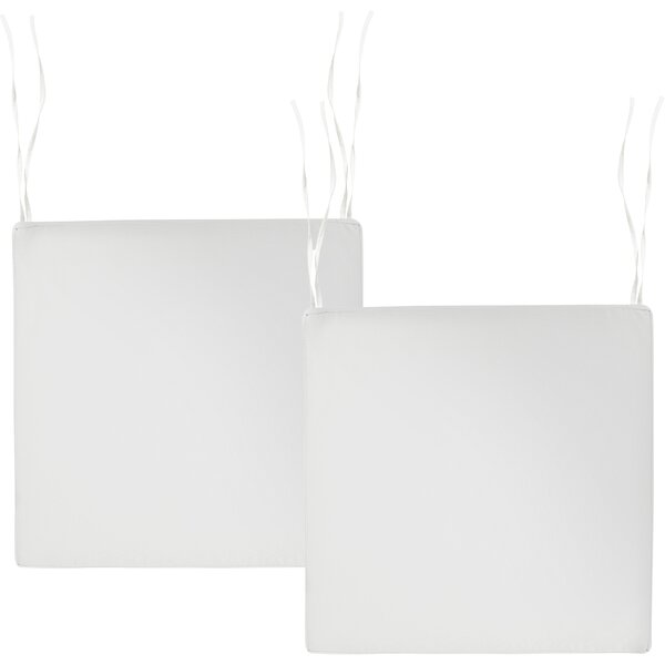 Sada 2 polštářů na zahradní židle SASSARI PREMIUM 46 x 46 cm Krémově bílá