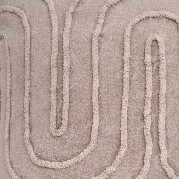 Povlak COTTON VELVET meandry béžová 45 x 45 cm