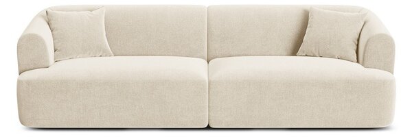 Béžová sametová pohovka 255 cm Campi – Cosmopolitan Design