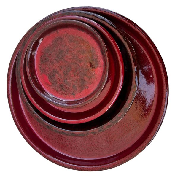 Podmiska pod květináč - Císařsky červená 16 cm