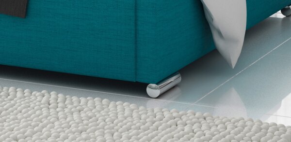 Designová postel Venezia s vysokým čelem a úložným prostorem hnědá 180 x 200