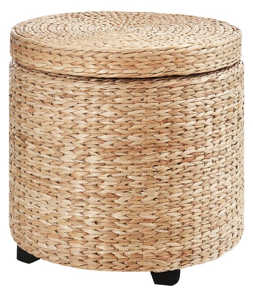 HOMCOM Úložný Ottoman, Podnožka, Sedací Box, Pouf s Nohami, 43 x 43 x 43 cm Khaki | Aosom