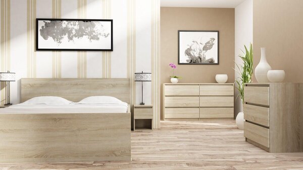 Topeshop M6 120 SON 2X3, Dub, 6 zásuvka/zásuvek, Dřevotřískové desky, Jednobarevný, Moderní, Dřevotřískové desky