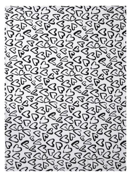 Livarno® Hebká deka, 150 x 200 cm (srdce/bílá) (100397481001)