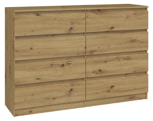 Topeshop M8 140 ARTISAN, Dub, 8 zásuvka/zásuvek, Dřevotřískové desky, Jednobarevný, Moderní, Dřevotřískové desky