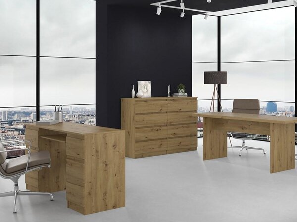Topeshop M8 140 ARTISAN, Dub, 8 zásuvka/zásuvek, Dřevotřískové desky, Jednobarevný, Moderní, Dřevotřískové desky
