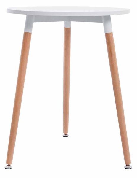 Jídelní stůl kulatý dřevěný Amalia natura - v75 x Ø60 cm - Bílá