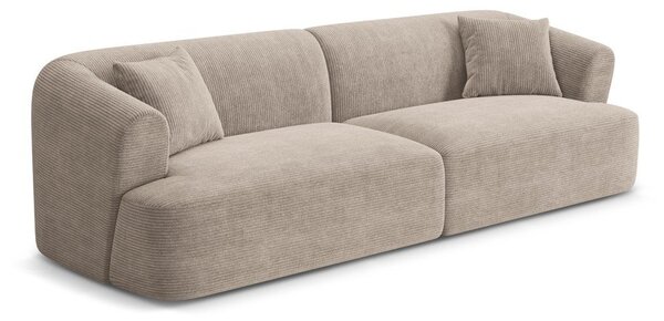 Světle hnědá manšestrová pohovka 255 cm Campi – Cosmopolitan Design