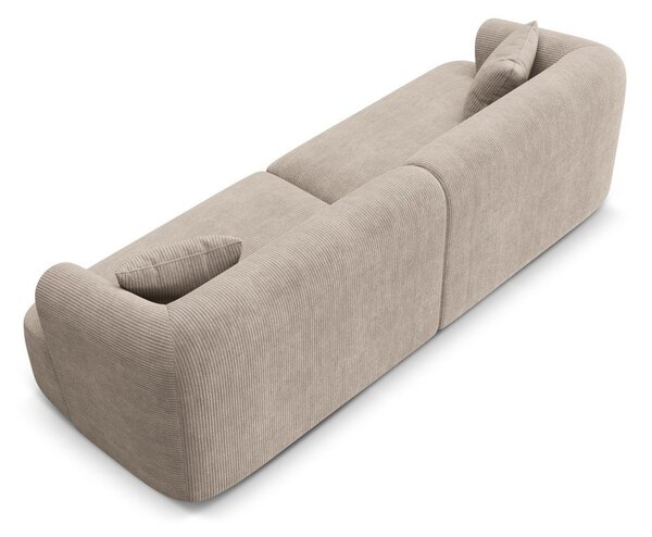 Světle hnědá manšestrová pohovka 255 cm Campi – Cosmopolitan Design