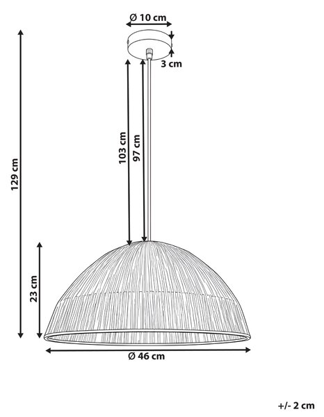 Závěsná lampa WERU Proutí Přírodní