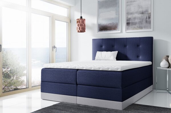 Jednoduchá čalouněná postel Tory 180x200, modrá