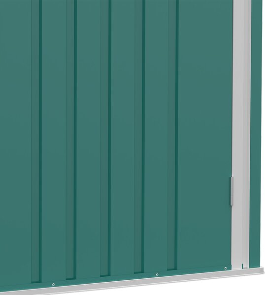 Zahradní kůlna Outsunny 0,92 m² 100x103x160 cm - Kovová kůlna se 1 dveřmi a zámkem na nářadí pro terasu | Aosom