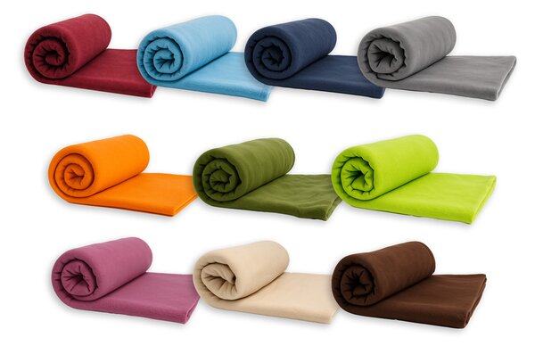 Jahu Deka fleece uni 150 x 200 cm Barva: tmavě hnědá