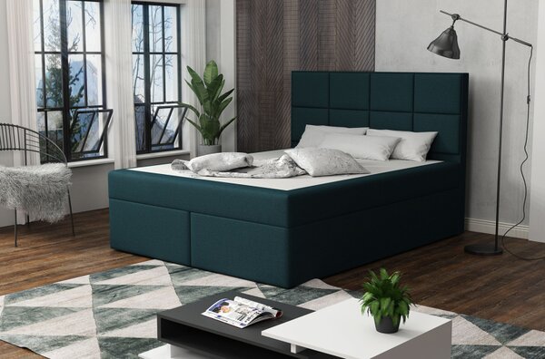 Čalouněná postel s prošíváním 180x200 BEATRIX - modrá 2
