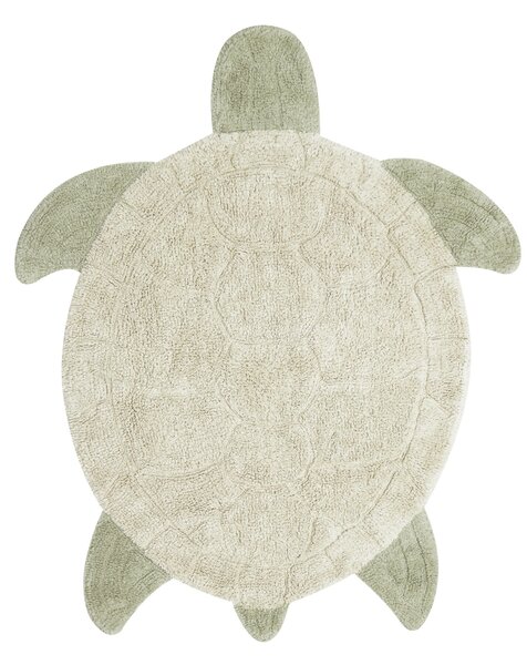 Lorena Canals, Dětský kusový koberec Sea Turtle, 130x130, zelená, dětský pokoj