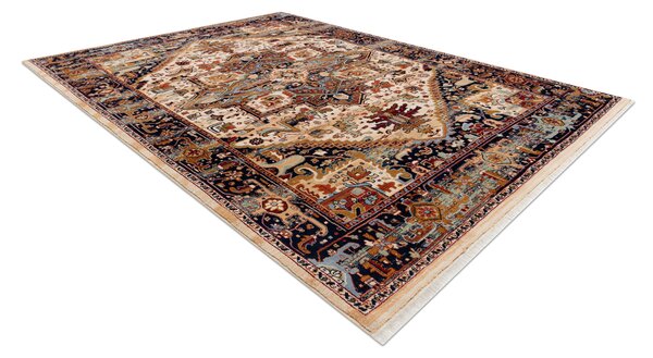 Makro Abra Koberec klasický vlněný KESHAN 2886/53555 béžový bordó Rozměr: 120x145 cm