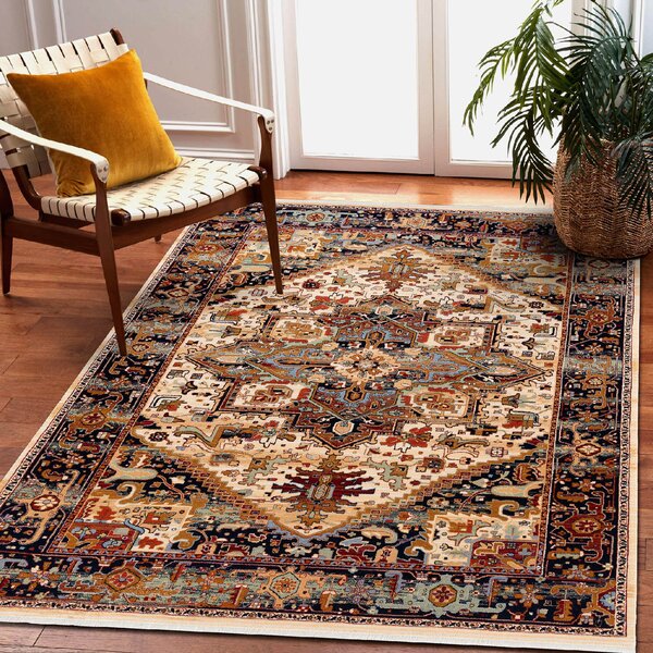 Makro Abra Koberec klasický vlněný KESHAN 2886/53555 béžový bordó Rozměr: 120x145 cm