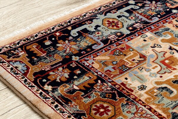 Makro Abra Koberec klasický vlněný KESHAN 2886/53555 béžový bordó Rozměr: 120x145 cm