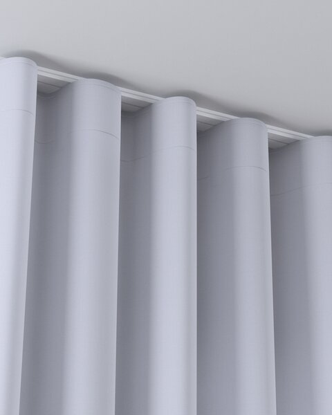 Závěs na řasící pásce wave barva bílá