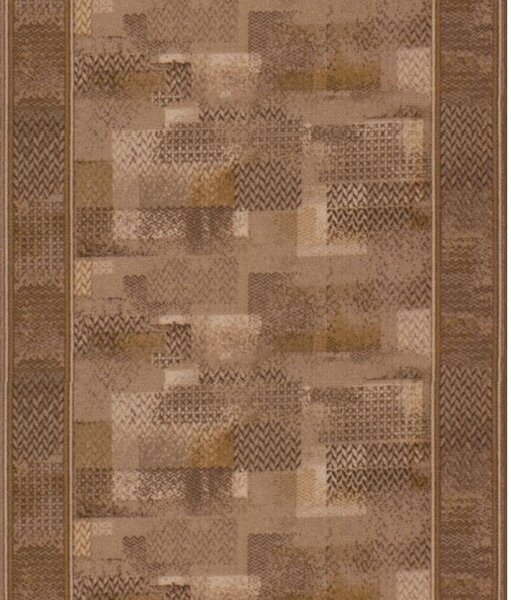 Associated Weavers, Protiskluzový běhoun na míru Tribe 44 hnědý, šíře 100 cm, hnědá, chodba / předsíň