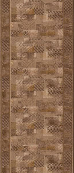 Associated Weavers, Protiskluzový běhoun na míru Tribe 44 hnědý, šíře 100 cm, hnědá, chodba / předsíň