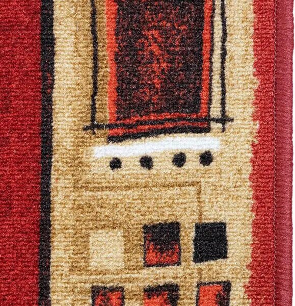 Associated Weavers, Protiskluzový běhoun na míru Jena 10, šíře 67 cm, červená, chodba / předsíň
