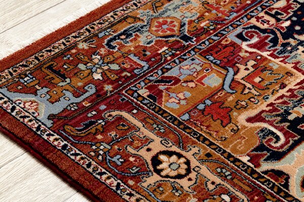 Makro Abra Koberec klasický vlněný KESHAN 2886/53588 bordó Rozměr: 80x145 cm