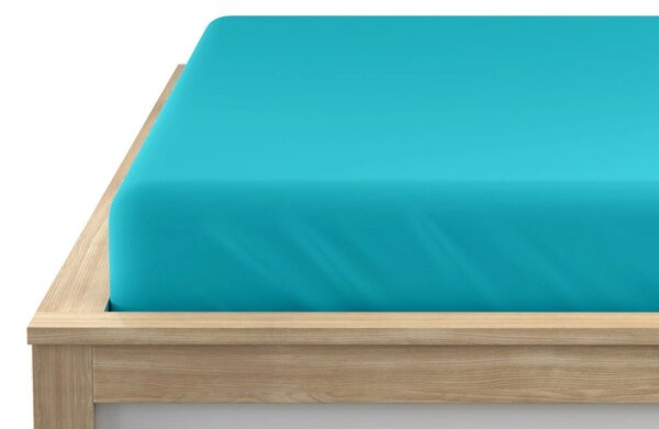 Jersey prostěradlo HIGHFIT tyrkysové 90 x 200 cm