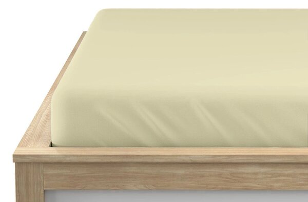 Jersey prostěradlo HIGHFIT krémové 90 x 200 cm