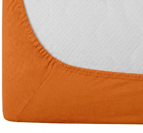 Jersey prostěradlo HIGHFIT oranžové 90 x 200 cm