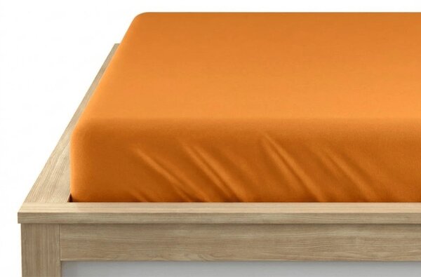 Jersey prostěradlo HIGHFIT oranžové 90 x 200 cm