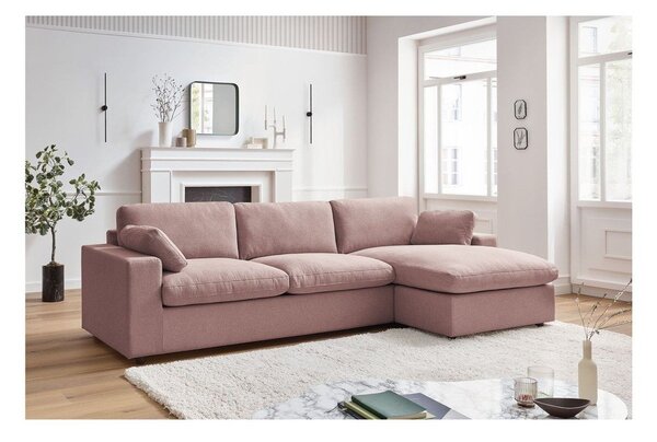 Růžová rohová pohovka Belair – Bobochic Paris