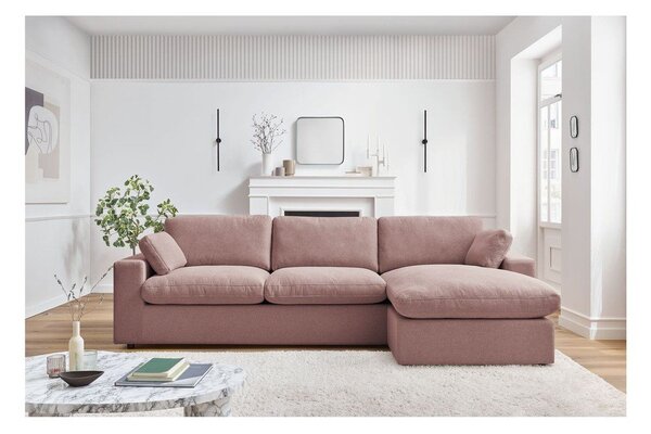 Růžová rohová pohovka Belair – Bobochic Paris