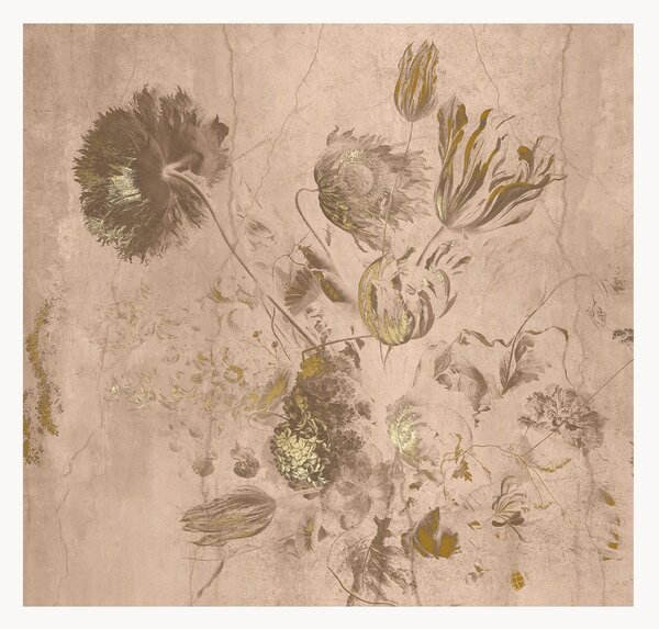 Vliesová tapeta's vysokým leskem Fresco Flowers