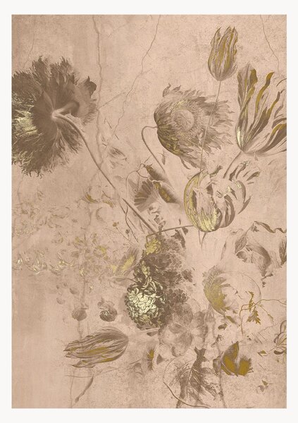 Vliesová tapeta's vysokým leskem Fresco Flowers