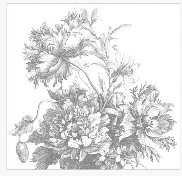 Tapeta Engraved Flowers