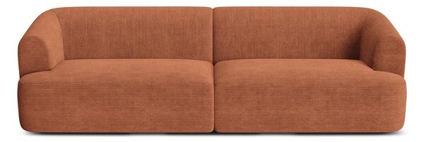 Manšestrová pohovka v terakotové barvě 255 cm Campi – Cosmopolitan Design