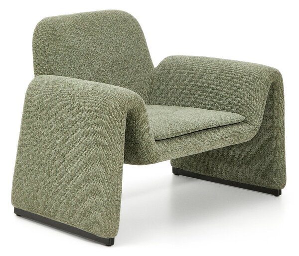Zelené žinylkové křeslo Melvia – Kave Home