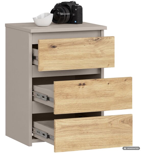 Ak furniture Komoda CL3 40 cm kašmír/dub Artisan