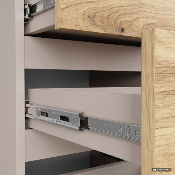 Ak furniture Komoda CL6 40 cm kašmír/dub Artisan