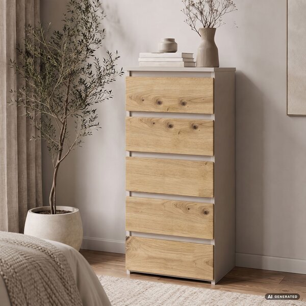 Ak furniture Komoda CL5 40 cm kašmír/dub Artisan