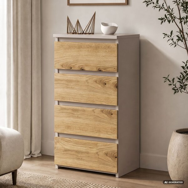 Ak furniture Komoda CL4 40 cm kašmír/dub Artisan