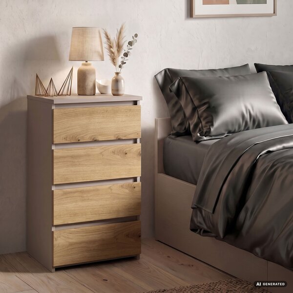Ak furniture Komoda CL4 40 cm kašmír/dub Artisan