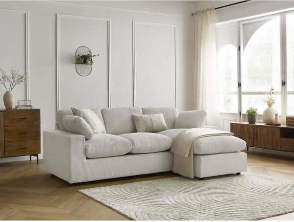 Béžová manšestrová rohová pohovka Belair – Bobochic Paris