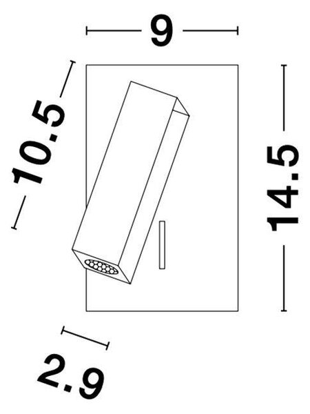 NV 9081352 Bodové svítidlo DONA černý hliník LED Cree 3W 230V vypínač na těle 3000K IP20 - NOVA LUCE