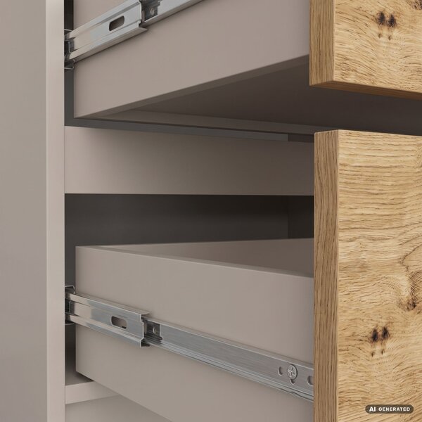 Ak furniture Komoda CLP 6SZ 120 cm kašmír/dub Artisan