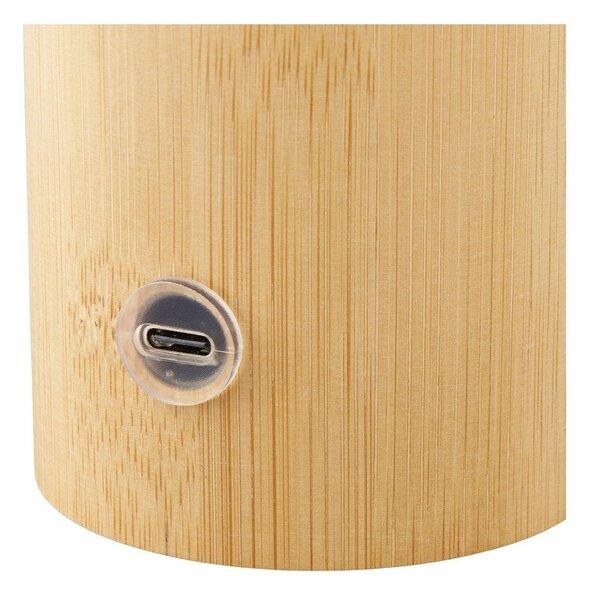 Bílá/v přírodní barvě bambusová stolní lampa s plastovým stínidlem (výška 18 cm) Stafford – House Nordic