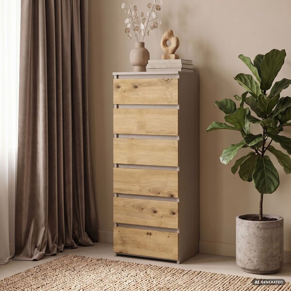 Ak furniture Komoda CL6 40 cm kašmír/dub Artisan